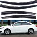 munirater Smoke Window Visor Wind Deflector Vent Rain Guard Replacement for 2008 2009 2010 2011 2012 2013 2014 2015 2016 Chevy Cruz J300
