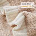 Snuggle Sac Heather Throw Blanket for Couch, Reversible Super Soft Blankets Warm Cozy Knit Fuzzy Plush Lightweight for Sofa, Bed, Camping, Picnic (Heather Beige, Throw(50"x 60"))