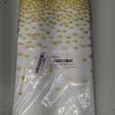 misaya 3 Packs Dot Disposable Table Cloth, 54 x 108 Inch Waterproof Plastic Tablecloth, Rectangle Gold Dots in White Table Covers for Picnic, Birthday, Party