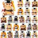24 Pcs Mini Graduation Stuffed Forest Animals Bulk Congrats Grad Jungle Animal 4.8 Inch Lovely Toys Lion Tiger Elephant Giraffe Plush for 2026 Graduation Party Favor Decoration Classroom Exchange Gift