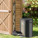 Dog Poop Trash Can Outsides, 18L/4.76 Gal Portable Waste Bin with Lid and Removable Inner Odor Control for Indoor Outdoor Dog Waste Station for Bathroom &Kitchen -45 Waste Bags (Black-04)