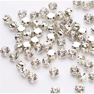 Pawkyjar Crystal Glass Claw Rhinestones Sew on Rhinestone for Crafts Clothes Wedding Dress 3mm 1440 Pcs
