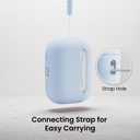 ORNARTO Compatible with AirPods Pro 3 Case 2025, Full Protective Hybrid Silicone for AirPods Pro 3rd Generation Case, Front LED Visible Skin Cover-Baby Blue