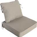 19"x19" Outdoor Universal Cushion Set of 1, Patio Cushions with Handles & Ties, Water-Proof Stain-Resistant UV Resistant Weather Resistant High Resilience Foam with YKK Zippers,Riverbed