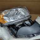Headlight Assembly Compatible With 2009-2012 Toyota RAV4 Chrome W/Amber Headlamps Replacement Pair Set Driver & Passenger Side