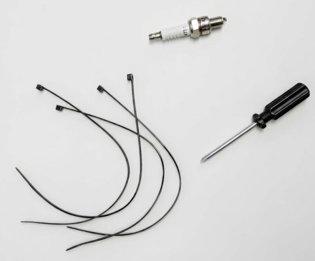 Spark Plug, Screw Driver and 4 Zip Ties