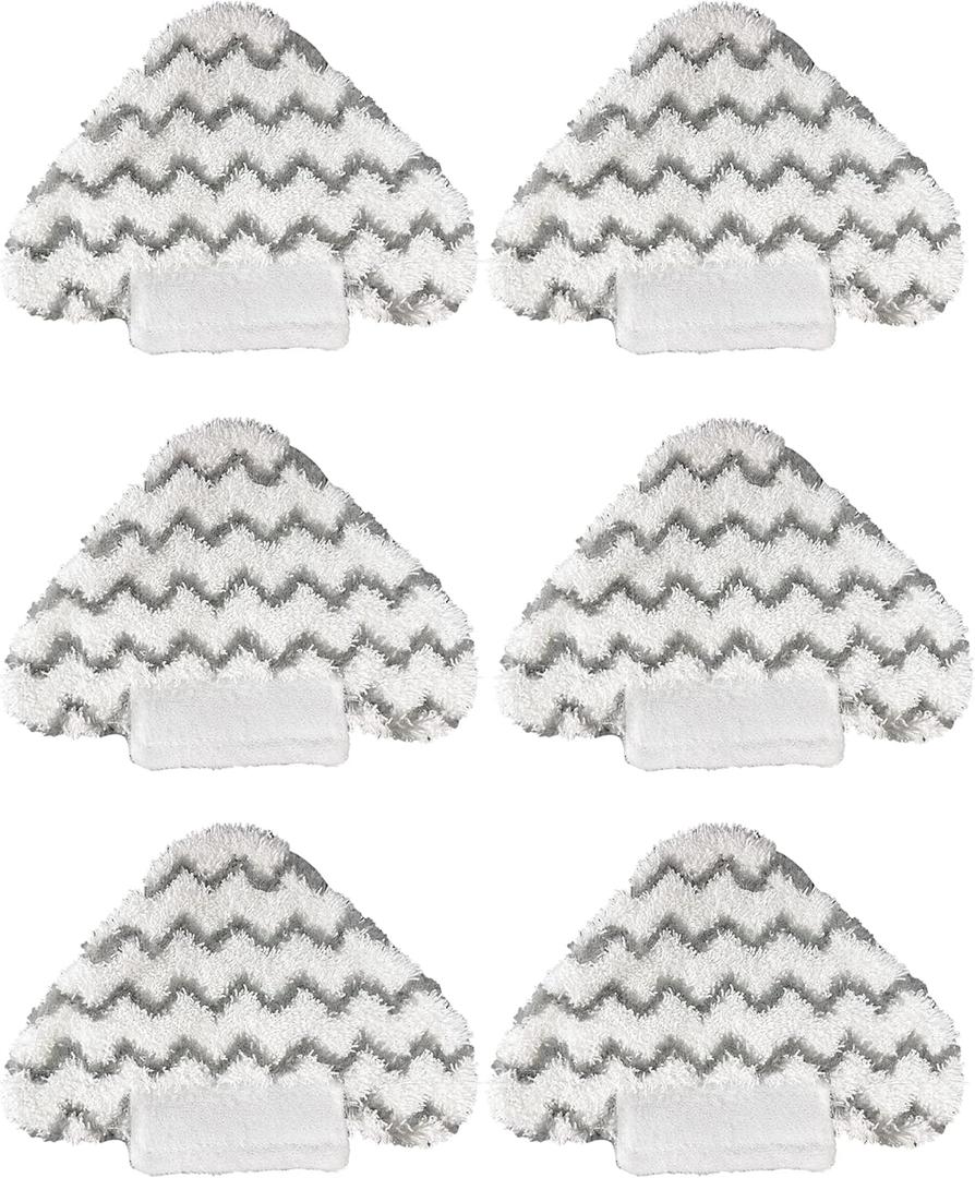 6 Pack Steaming Mop Replacement Pads Triangle for Shark Lift-Away Genius S3973 S3973D S5003D S6001 S6002 3973WM S5002 Steam Pocket Mop Series