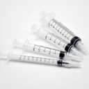 2 x 1mL Luer Lock Syringes Without Needle, Syringe for Liquid, Syringe for Science Labs, Feeding, Liquid Measurement, Pack of 12