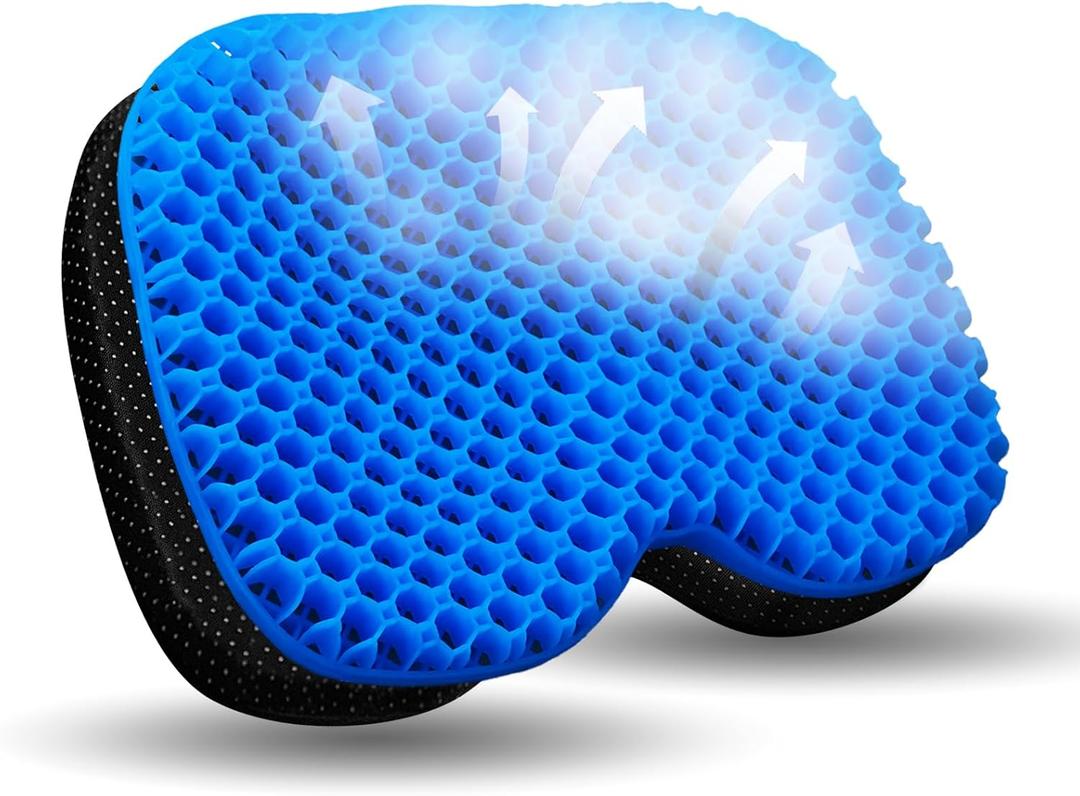 NEW-Vi Anti-Slip Kayak Seat Cushion - Waterproof Thicken Gel Boat Kayak Canoe Rowing Stadium Pad for Sit in Kayak Chair Kayak Accessories Equipment Gear for Fishing Kayak (Blue)
