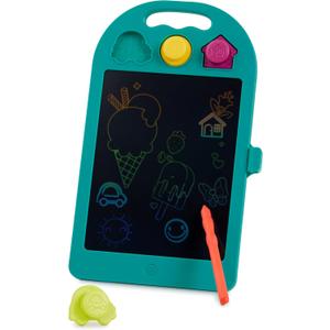 B. toys  LCD Drawing Tablet & Pen  One  Click Erase & Double  Tip Stylus  Endless Drawing & Coloring  Fun Stamps & Color  Changing Surface  3+ Years Rainbow Doodler