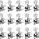15 Sets Sliding Window Locks Bulk Aluminum Metal Security Door Locks Adjustable with Keys for Safety, Silver