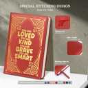 Journal For Women,A5 Hardcover Leather Journal - 200 Pages Premium Paper Notebook, Journal Notebook for School, Work (You Are Loved Red)