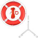 Life Ring, 23" Boat Safety Throw Rings, Life Preserver Ring with Bracket and 98.5 FT Floating Rescue Rope