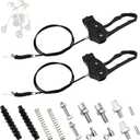 2 Sets Rollator Walker Hand Brake Replacement Kit, 41" Adjustable Brake Cables with Hardware & Clip, Fit 3/4-Wheel Aluminum/Steel Rollators & Mobility Aids