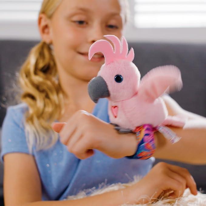 Birds  Cockatoo- Slap Bracelet Interactive Plush Toy Birds, They Chat-Sing-Mimic Each Other, Flap Wings, Kids 3+