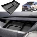 HGWEI Lower Center Console Organizer Compatible with Nissan Rogue 2021 2022 2023 2024 2025 2026 Interior Accessories, Insert Tray Armrest Storage Box, Black