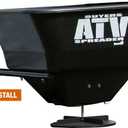 Buyers Products ATVS100 ATV Broadcast Spreader with Rain Cover, 100 lb Capacity, Rear Rack Mount, Poly Hopper, 12V Motor, for Seed, Fertilizer, Salt & Feed, All Season Use, ATV Accessories & Lawn Care