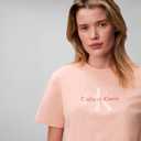 Calvin Klein Women's Monogram Logo Crewneck T-Shirt (Pink, S)