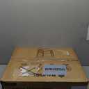 Counter Height Bar Stools Set of 2, 24" Barstools for Kitchen Countertop, Faux Leather Counter Stools with Thick Square Seats & Sturdy Metal Base, Simple Assembly, Brown