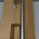 TONIAL Curtain Rods 32 to 58 Inch(2.6 to 4.8 ft), Telescoping Splicing 3/4 Single Rods for Windows 20 to 53 Inch(1.7 to 4.4 ft) Decorative Drapery Rod with Translucent Diamond Finial, Silver