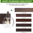 IZORRO Bathroom Light Fixtures, 2-Light Oil Rubbed Bronze Vanity Light, Modern Wall Sconces with Globe Clear Glass Shade, Vanity Lighting Fixtures Over Mirror,E26 Bulb Socket
