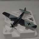 VOLANTEXRC RC Plane 3 Channel Remote Control Airplane Fighter Toys, 2.4GHz 6-axis Gyro Stabilizer RTF Glider Aircraft Plane, Easy to Fly for Adults Beginners (BF109) (White Gray)