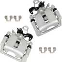 cciyu Rear Left & Right Brake Calipers Assembly w/Bracket 19B3415 19B3414 2005 2006 2007 2008 2009 For Audi For A4,2005 2006 2007 2008 2009 For Audi For A4 Quattro