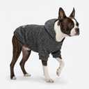 Fitwarm Black Striped Dog Hoodie, Winter Clothes for Small Dogs Boy Girl, Lightweight Pet Hooded Outfit, Black, Silver, XS