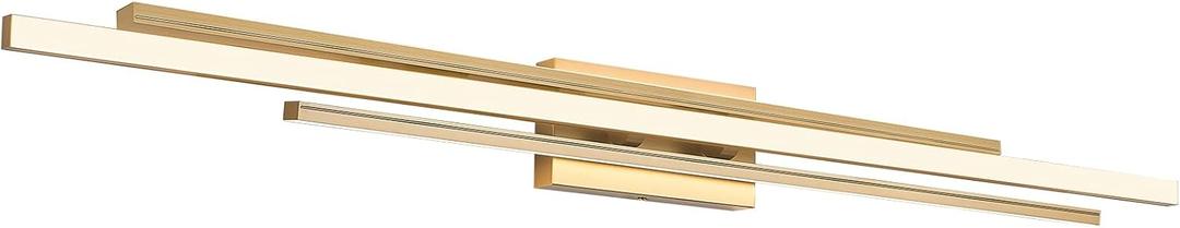48" Gold LED Bathroom Light Fixtures Long Vanity Lights Over Mirror Lighting Lamps Wall Mount Lighting Over Vanity Picture Indoor 5CCT(3000K/3800K/4500K/5200K/6000K)
