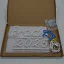 HMASYO Congrats Grad Neon Sign with Cap, Graduation Decorations 2025 Congrats Led Sign Wall Decor Class of 2025 Party Room Dorm Backdrop Celebration Gifts, Warm White, USB Powered, Dimmable