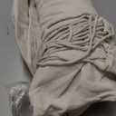 DWELLAST - Swinging Hammock Chair with Led Lights Strip - Outdoor Swing Chair with Side Pocket & Two Comfortable Cushions - Hanging Chair for Bedroom - No Assembly Hardware Included