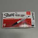 Sharpie Twin Tip Permanent Markers, Fine and Ultra Fine, Red, 10 Count