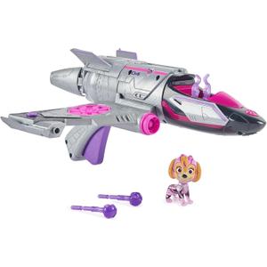 Paw Patrol: The Mighty Movie, Transforming Rescue Jet with Skye Mighty Pups Action Figure, Lights and Sounds, Kids’ Toys for Boys and Girls 3+