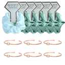 12 Pcs Bridesmaid Proposal Gifts Bridesmaid Hair Scrunchies Knotted Bracelets Bridal Shower Gifts Silk Satin Soft Hair Accessories for Wedding Party Favors
