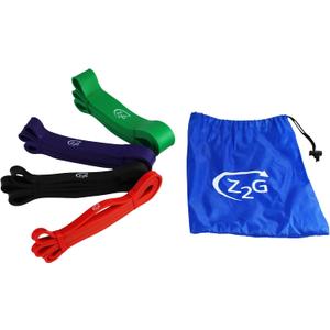 Z2G Exercise Power Band Set – 4 Heavy-Duty Resistance Bands (Light to X-Heavy) with Travel Bag – Strength & Mobility Training for Women, Men & Youth