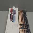 MOFII Wireless Keyboard and Mouse Combo, Retro Full Size Typewriter Keyboard with Number Pad and Sport Car Mouse for PC Computer Desktop Laptop Windows (Black Colorful)