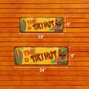 The Tiki Hut Sign Hut Decor Signs Bars Grill Decorations Hawaiian Accessories Patio Beach Surfboard Wall Art Plaque Vintage Tin Gift 6 x 18 High Gloss Metal 206180091028