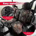 KEMIMOTO UTV Seat Covers Camo, Waterproof Repellent UTV Seat Cover Set w/Headrest Cover Compatible with Can Am Defender Front Two Doors Split Bench- Camo