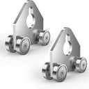 4 Wheel Trolley Assembly Roller Trolley - Use with 1-5/8" Wide and All 1-5/8" or Taller Strut Channel (Silver-2 Pack)