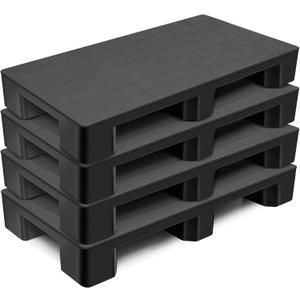 2 Pcs Plastic Pallet for Basement Storage Easy to Stack Lightweight Floor Pallet Display Flooring Room Supermarket Warehouse, Support up to 2000 Lbs (40'' L X 20'' W X 5.5'' H,Black) 2 Pcs Plastic Pallet for Basement Storage Easy to Stack Lightweight Floor Pallet Display Flooring Room Supermarket Warehouse, Support up to 2000 Lbs (40'' L X 20'' W X 5.5'' H,Black)