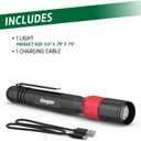 Energizer X-400 Pen light Flashlight Rechargeable, Bright Penlight IPX4 Water-Resistant, Lightweight and Durable, Rechargeable Flashlight, USB Charging Cable Included