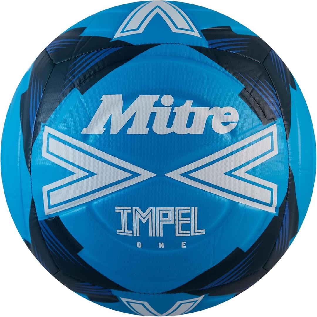 Mitre Unisex Soccer Ball Practice Impel (4, Impel One - Fluo Blue/White/Midnight Blue)