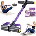 Foot Pedal Resistance Bands with Handles, 6-Tube Multifunction Exercise Bands, Durable Home Gym Fitness Equipment for Women & Men