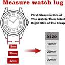 Ritche Christmas Gift Quick Release Leather Watch Bands Genuine Leather Watch Strap for Samsung Galaxy Watch 6 Band Classic 43mm 47mm 40mm 44mm 18mm, 20mm or 22mm for Men and Women, White Elephant Gifts, Stocking Stuffers for Men (Black/ Red Stiching/ Silver)