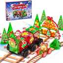 Magnetic Tiles Advent Calendar 2025 for Kids - 45PCS Christmas Countdown Calendar with Santa Claus & Reindeer, STEM Building Toys for Kids, Educational Christmas Gift for Boys & Girls