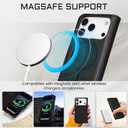 2 x Rssviss for iPhone 17 Pro Wallet Case, Flip Folio Case Compatible with Magsafe, RFID Blocking Card Holder Kickstand, Shockproof iPhone Cover Men Women for iPhone 17 Pro 6.3" Black