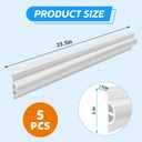 5 Pack Dock Edging Side Gard, 10 Feet Dock Guard with Heavy Wall Sections for Greater Protection – Commercial Grade Double Molded Material (White)
