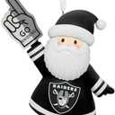 Hallmark NFL Las Vegas Raiders Santa Fan Christmas Ornament, Gifts for Sports Fans