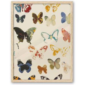 iHery Natural OAK Wood Framed Colorful Butterfly Wall Art, Large 16x20 in Modern Moth Canvas Wall Art, Beige Frame Botanical Modern Nature Inspired Bedroom Wall Decor Set of 1 For Living Room Home iHery Natural OAK Wood Framed Colorful Butterfly Wall Art, Large 16x20 in Modern Moth Canvas Wall Art, Beige Frame Botanical Modern Nature Inspired Bedroom Wall Decor Set of 1 For Living Room Home