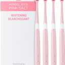 HIMALAYA PINKSALT Natural Toothbrush 4 Count - Medium Toothbrushes for Adults, Plaque Remover for Teeth, Tapered Bristles Gentle on Teeth and Gum, Deep Clean Toothbrush